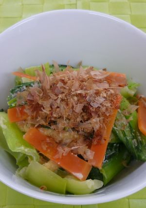 Caたっぷり！油揚げと青梗菜の煮びたし-レシピのメイン写真