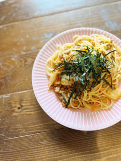 納豆キムチで発酵美人パスタ-レシピのメイン写真