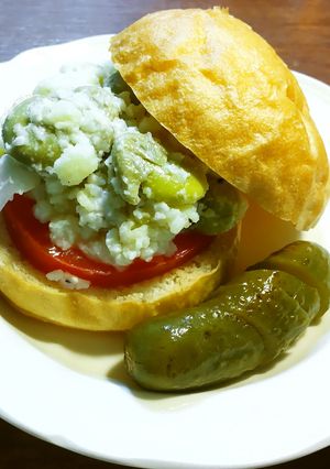発酵空豆入りポテトサラダのサンドイッチ-レシピのメイン写真
