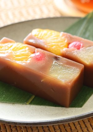 介護食　フルーツ入り水羊羹-レシピのメイン写真