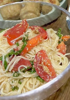 トマトと大葉のそうめん-レシピのメイン写真