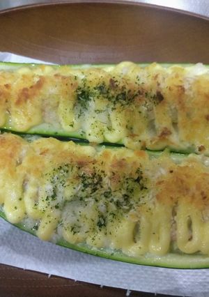 ズッキーニのシーチキンマヨ焼き-レシピのメイン写真