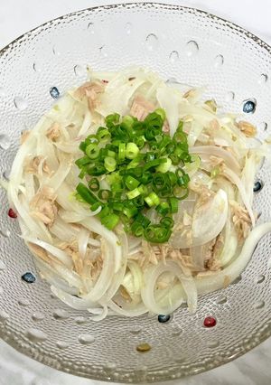 玉ねぎとツナのレンジ蒸し(柚子胡椒風味)-レシピのメイン写真