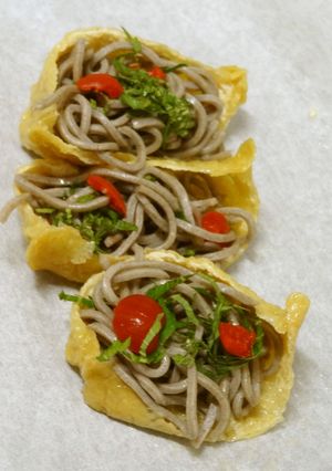 蕎麦いなり カリカリ梅入り-レシピのメイン写真
