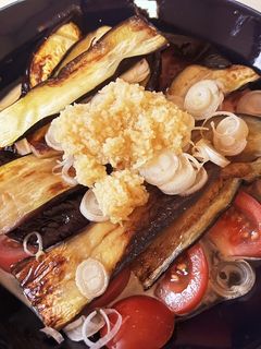 焼きナスとトマトのサラダ-レシピのメイン写真