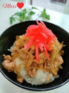 焼肉のたれで!えのき入り豚丼-レシピのメイン写真