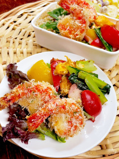 マヨで味付け粉チーズパン粉のエビフライ風-レシピのメイン写真