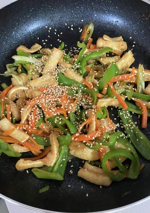 ピーマンにんじんと油揚げのきんぴら-レシピのメイン写真
