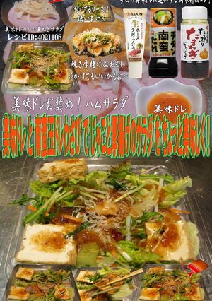 美味ドレ南蛮玉ドレわさびじゃこと厚揚げサ-レシピのメイン写真
