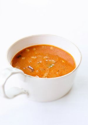 手軽な【野菜ジュースとベーコンのスープ】-レシピのメイン写真