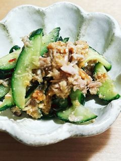 簡単副菜★きゅうりとツナのピリ辛味噌和え-レシピのメイン写真