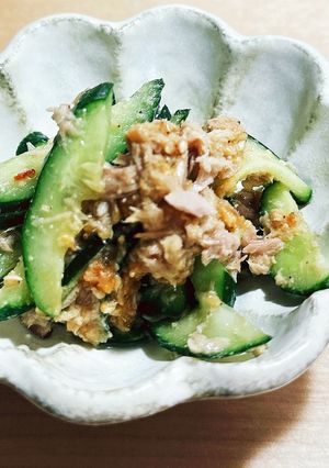 簡単副菜★きゅうりとツナのピリ辛味噌和え-レシピのメイン写真