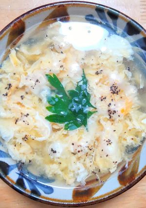 手作りカッテージチーズのホエーで卵スープ-レシピのメイン写真