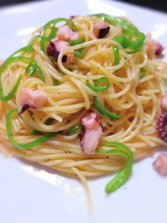 簡単!茹でダコと万願寺とうがらしのパスタ-レシピのメイン写真
