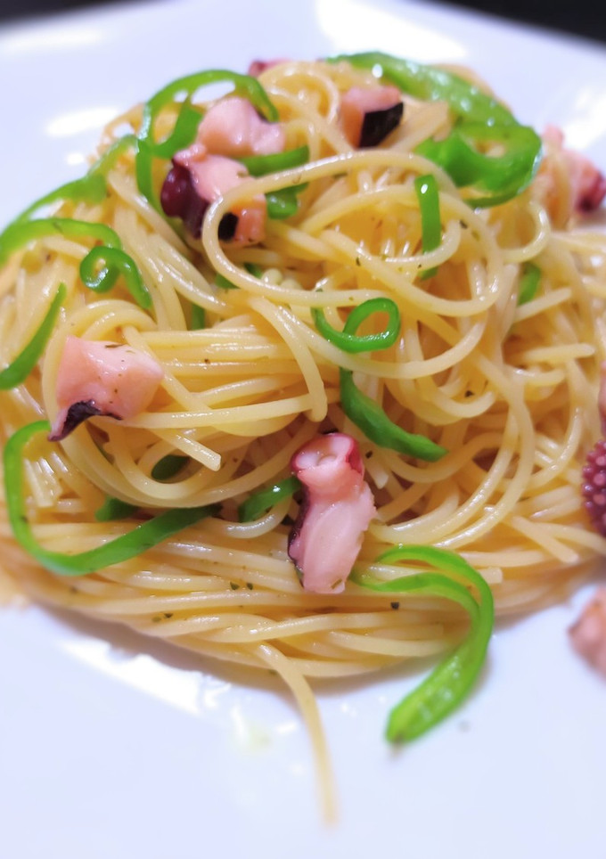 簡単！茹でダコと万願寺とうがらしのパスタ-レシピのメイン写真