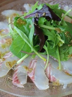 鯛のカルパッチョ・バジルソース-レシピのメイン写真