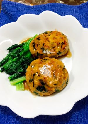 (地産地消)のらぼう菜の鶏つくね-レシピのメイン写真