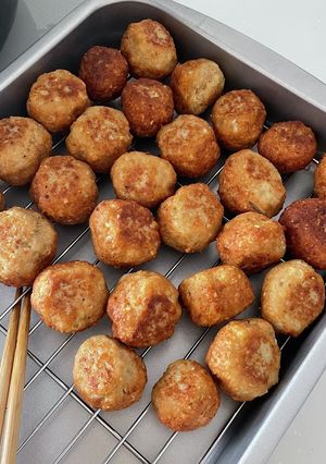 [自分用覚書]豆腐とオートミールの肉団子-レシピのメイン写真