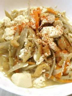 豆腐と油揚げ+根菜で、ぎせい豆腐風に-レシピのメイン写真