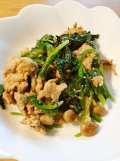 ほうれん草と豚肉のマスタード炒め-レシピのメイン写真