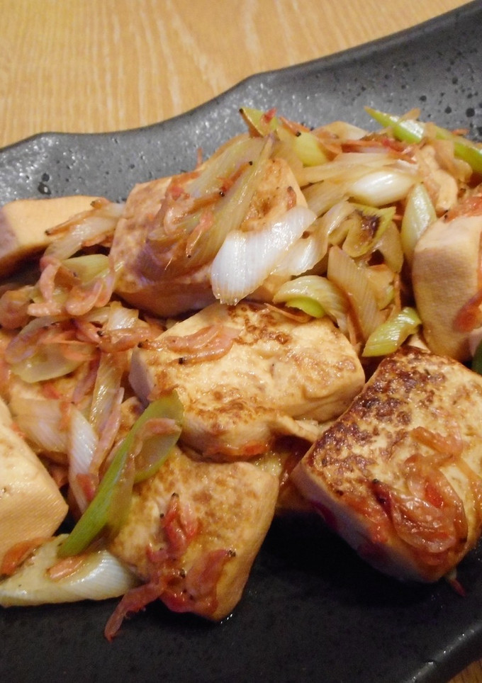 豆腐のネギ炒め-レシピのメイン写真