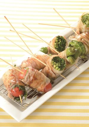 豚バラの野菜巻き串焼き-レシピのメイン写真