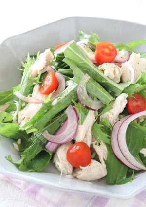 ささみと水菜のサラダ-レシピのメイン写真