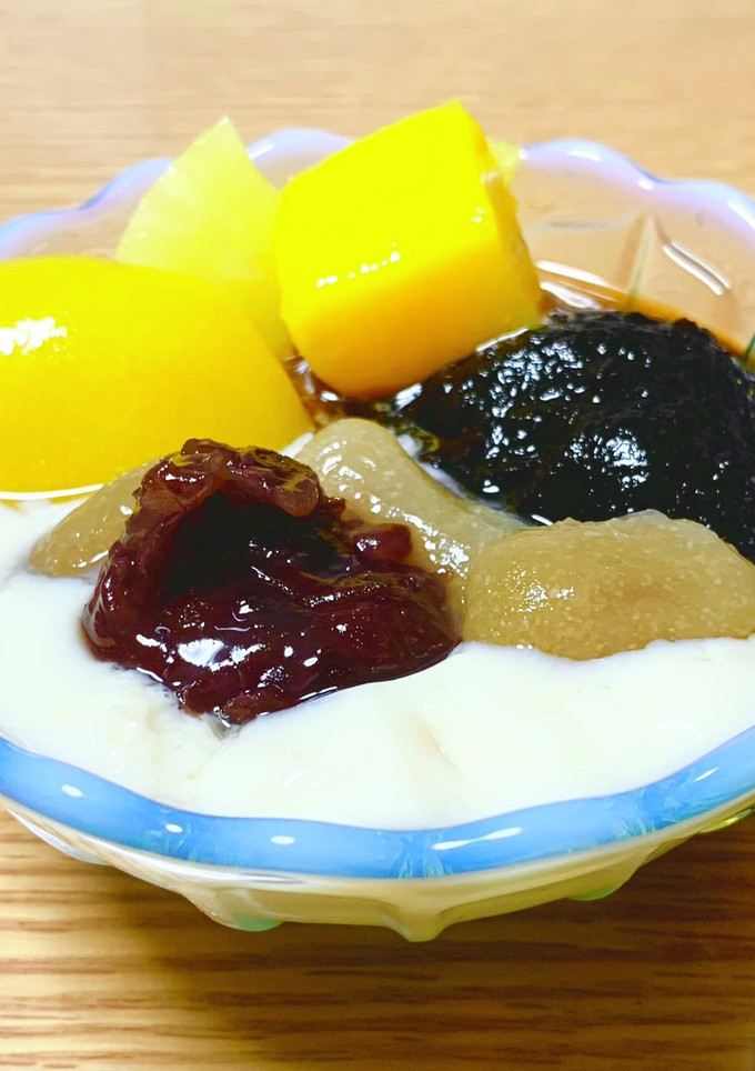 仙草ゼリー(を使った台湾風あんみつ)-レシピのメイン写真