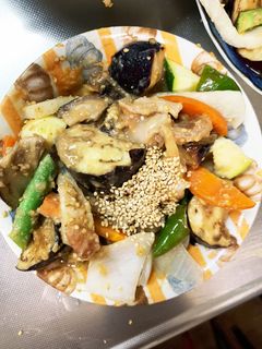 簡単きな粉梅味噌味豚こま大根青椒肉絲風-レシピのメイン写真