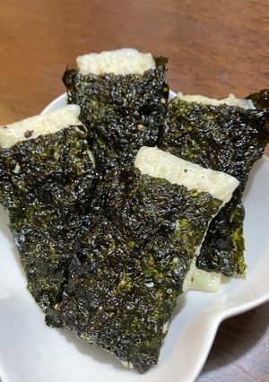スライスチーズと韓国海苔でレンチンおつまみ！-レシピのメイン写真