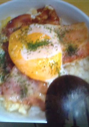 簡単☆ベーコンエッグご飯-レシピのメイン写真