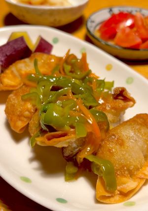 揚げ餃子あんかけ-レシピのメイン写真