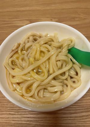 レンチン3分　釜玉うどん-レシピのメイン写真