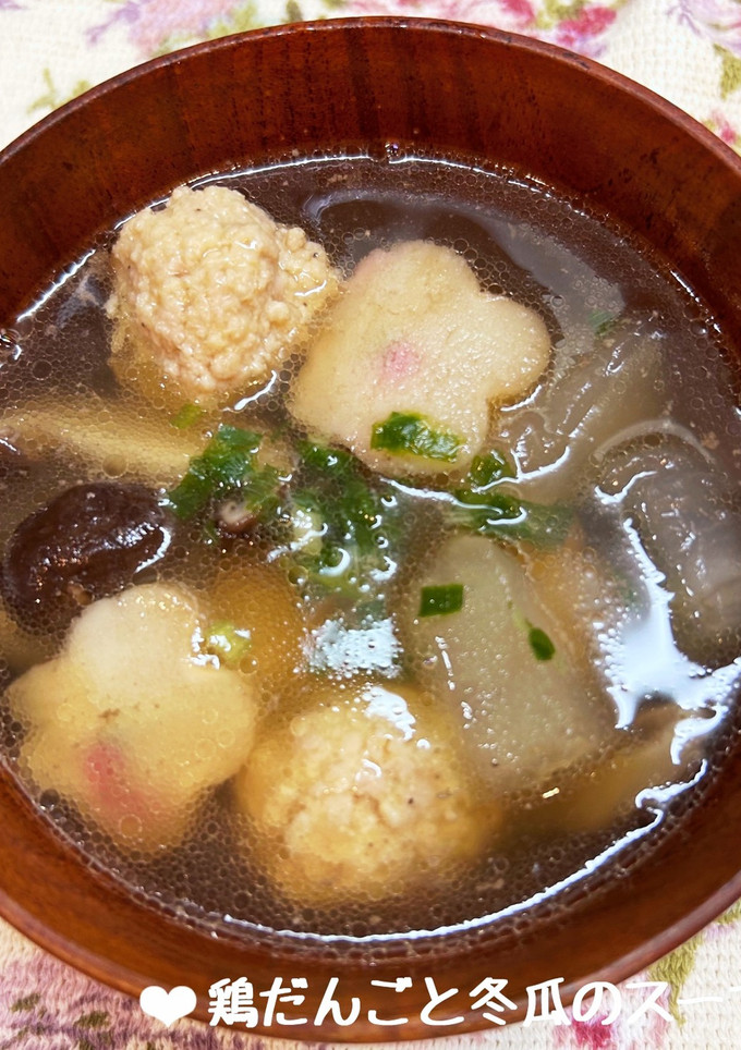 鶏だんごと冬瓜のスープ♪-レシピのメイン写真