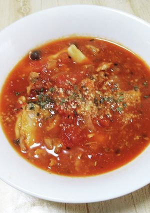 鯖缶ミネストローネ-レシピのメイン写真