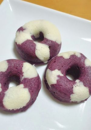 レンジで蒸しドーナッツ☆紫芋味-レシピのメイン写真