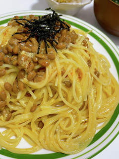 納豆たまごパスタ-レシピのメイン写真