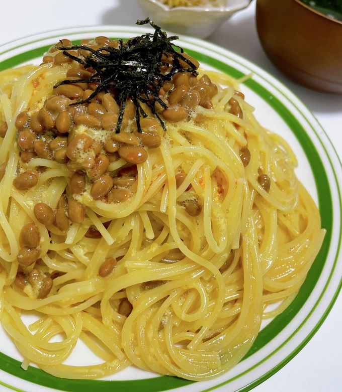 納豆たまごパスタ-レシピのメイン写真