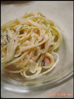 マヨ+梅昆布茶! 和風サラスパ-レシピのメイン写真