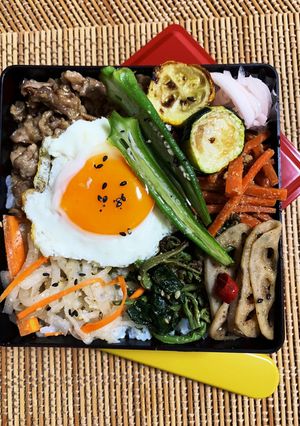 6/17 よっちゃん　ビビンバお弁当-レシピのメイン写真