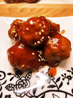 レンコン入り肉団子の甘酢餡!-レシピのメイン写真