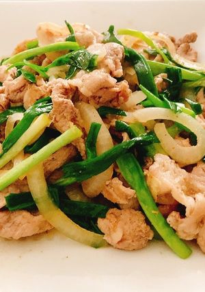 ごま油香る〜、ネギねぎ豚炒め-レシピのメイン写真