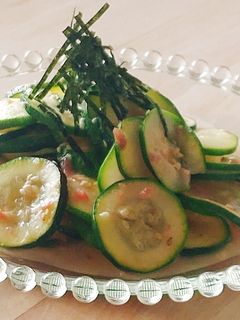 レンジ2分★ズッキーニだけ♪梅肉ナムル-レシピのメイン写真