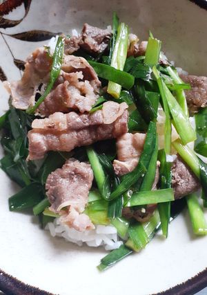 簡単★牛バラ肉とニラのスタミナ丼-レシピのメイン写真