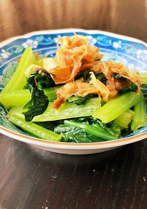 Komatsuna w/ bonito-レシピのメイン写真