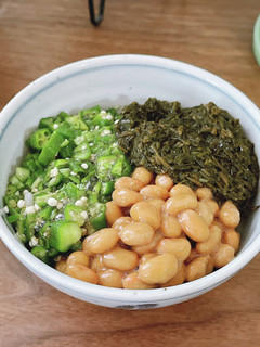 納豆とアカモク、オクラのねばねば丼-レシピのメイン写真