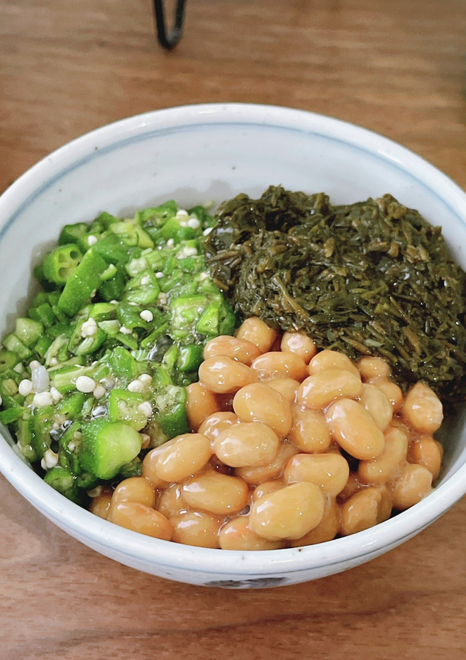 納豆とアカモク、オクラのねばねば丼-レシピのメイン写真