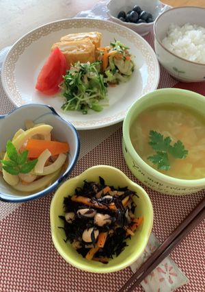 今朝は和洋定食♪-レシピのメイン写真