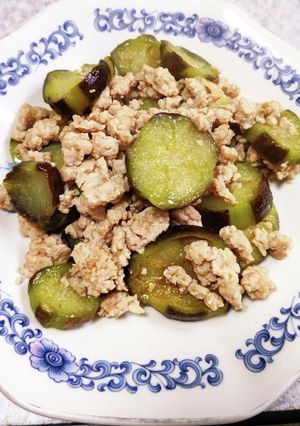 塩もみ茄子と鶏挽き肉の炒めもの-レシピのメイン写真