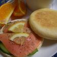 クリームチーズ、サーモンサンドマフィン